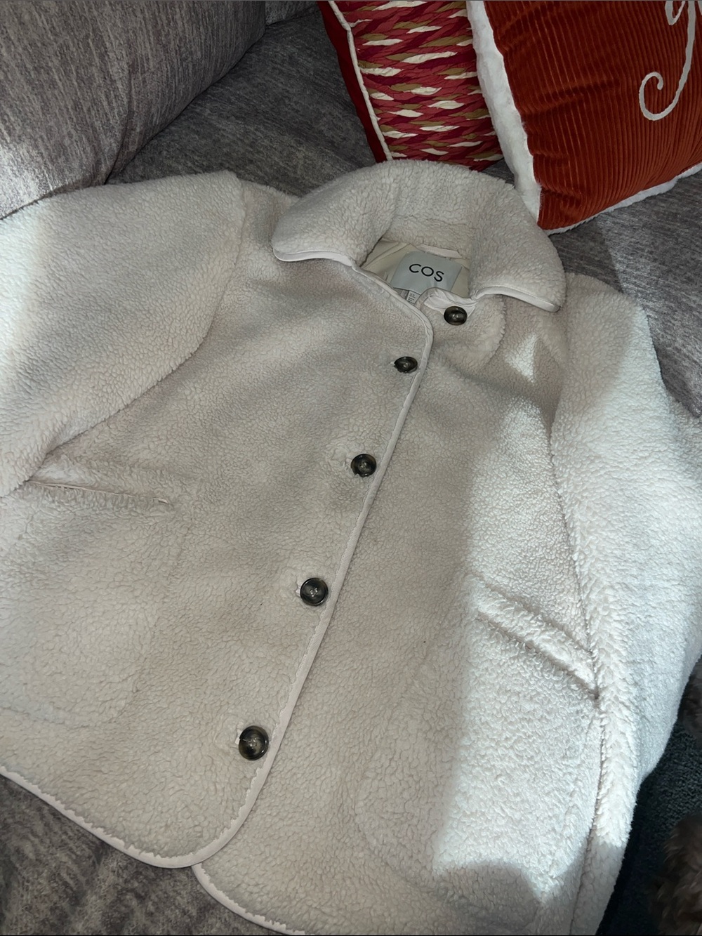 COS Collared Faux Shearling Jacket - Picture 4 of 11